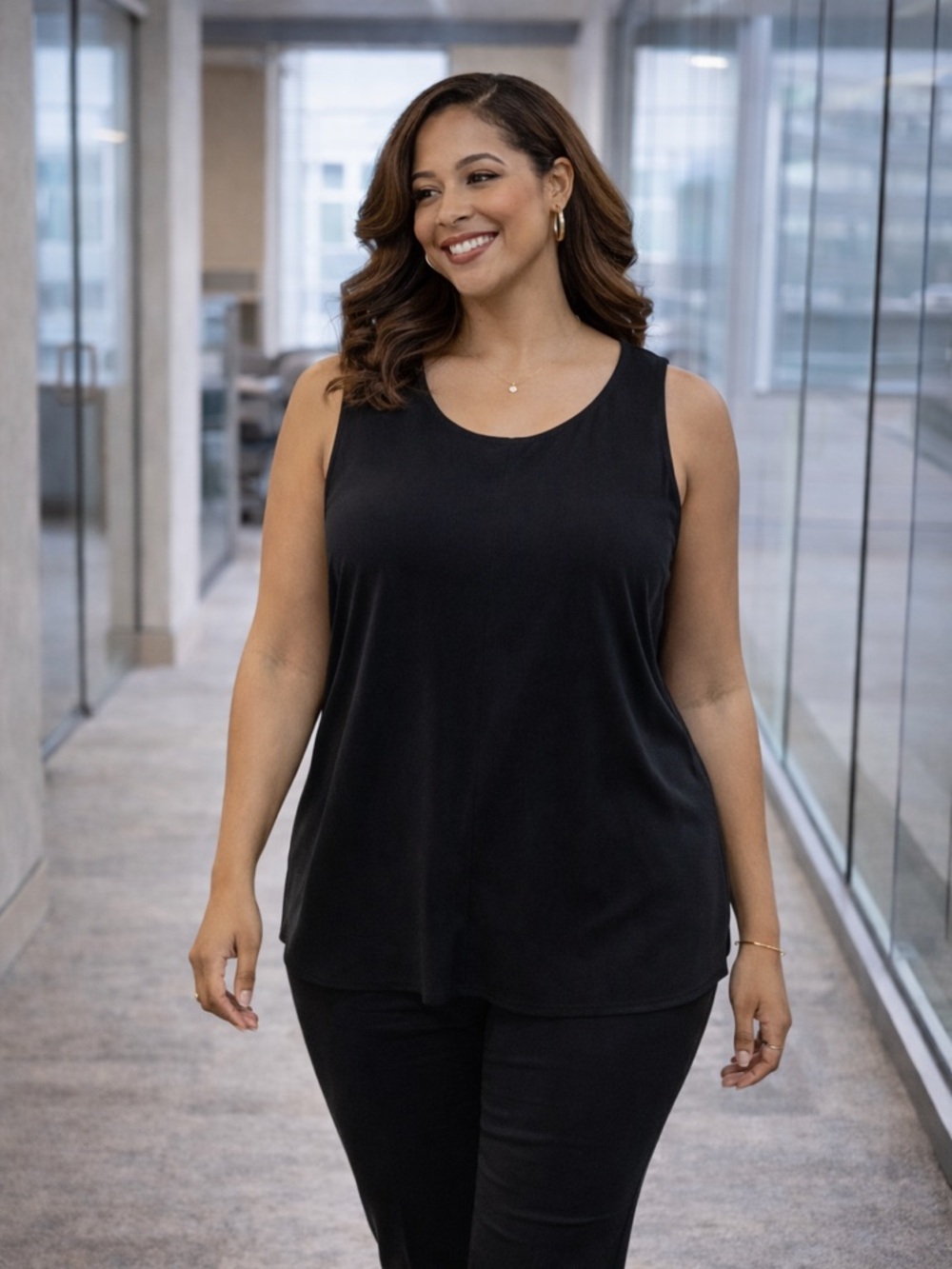 Premise Black Sleeveless Tank Top